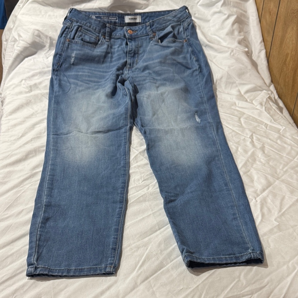 Women’s Curvy Skinny Blue Jeans - 12L